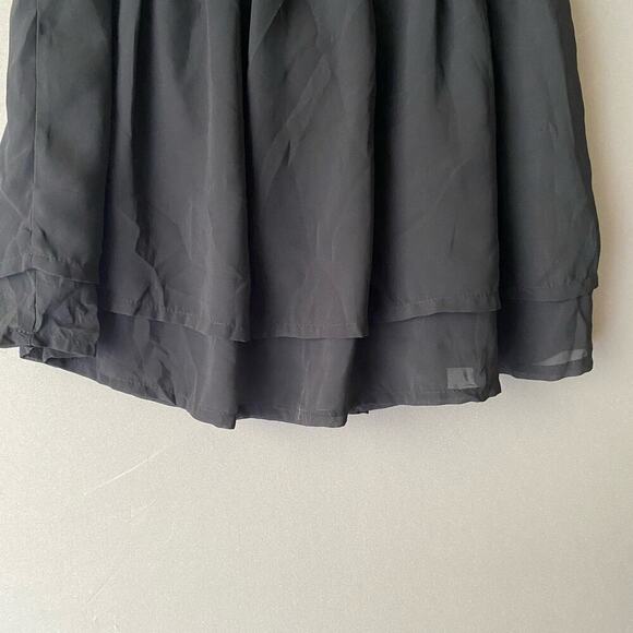 H&M sz 4 black flare summer‎ mini skirt - Picture 6 of 7